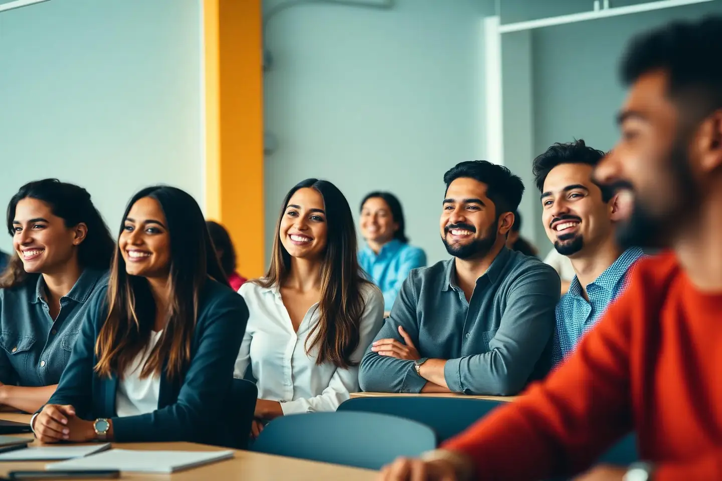 Estudantes em sala de aula da Universo Educa+